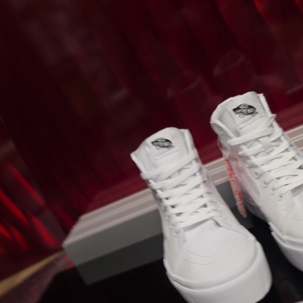 Vans Sk8 Hi Stacked Triple White Platform 8.5 Mens 10 Women's New - Picture 3 of 6